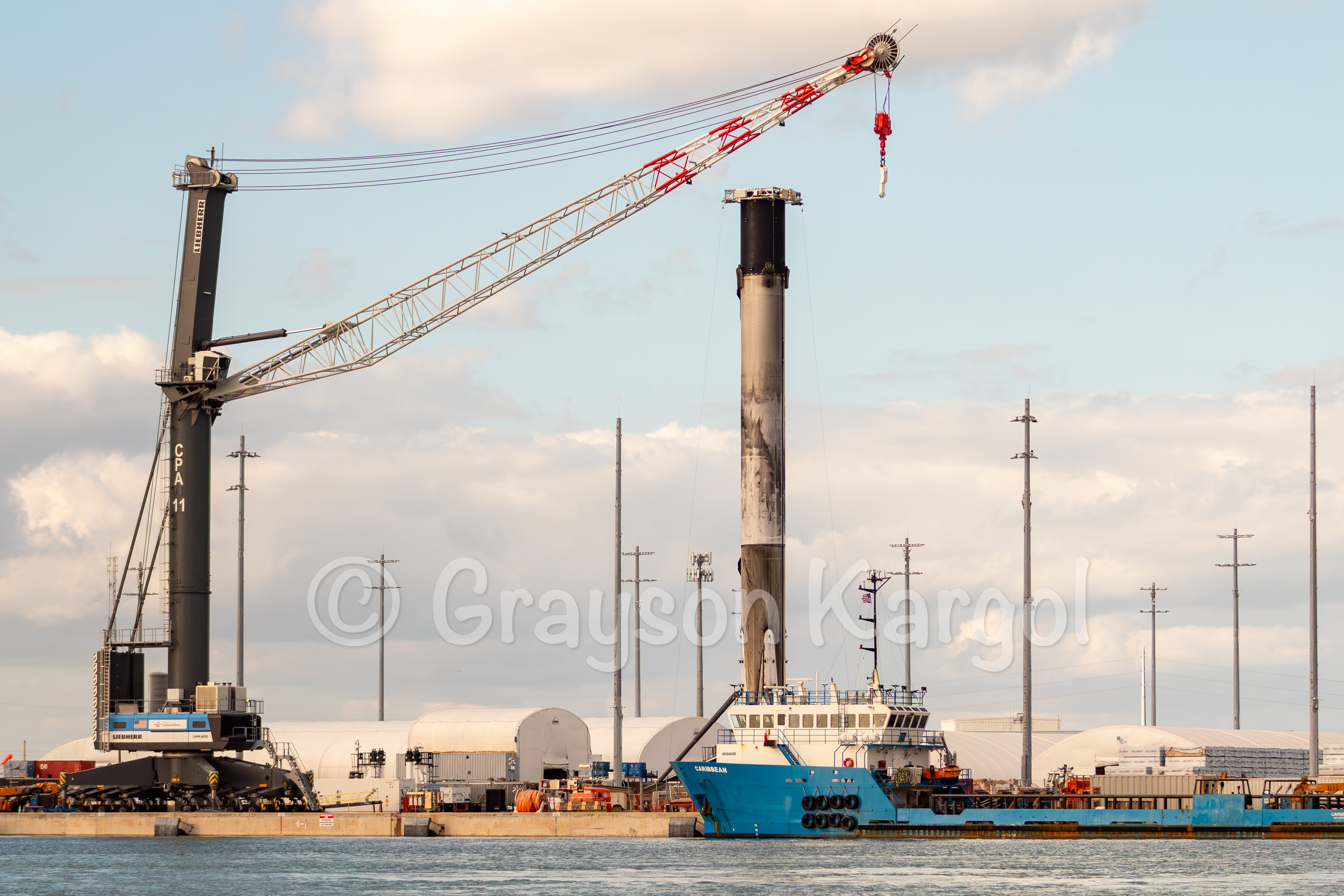 Booster B1091 @ Port Canaveral on 10/16/25
